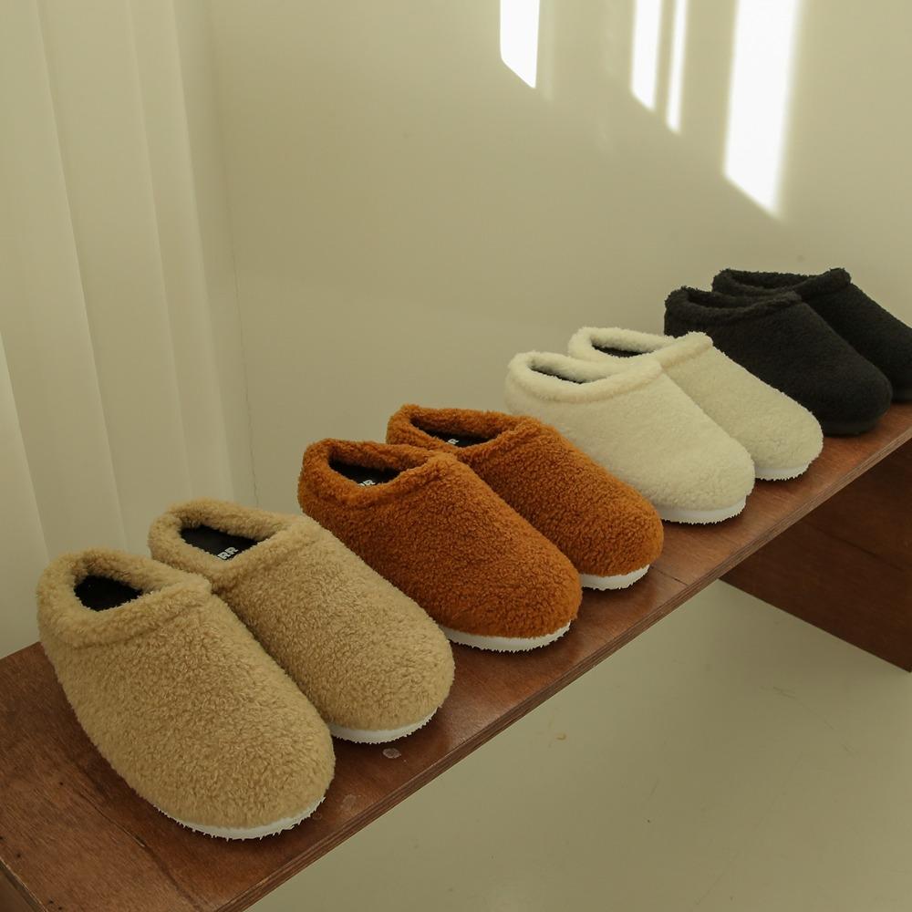 NEW 코지 플리스 키높이 뮬 4.5cm