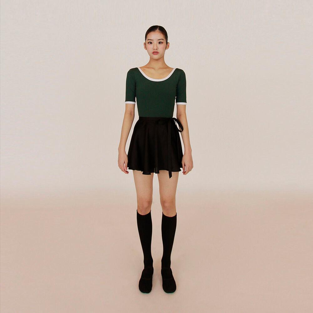 2 스커트 (블랙) 발레스커트 랩스커트 발레복