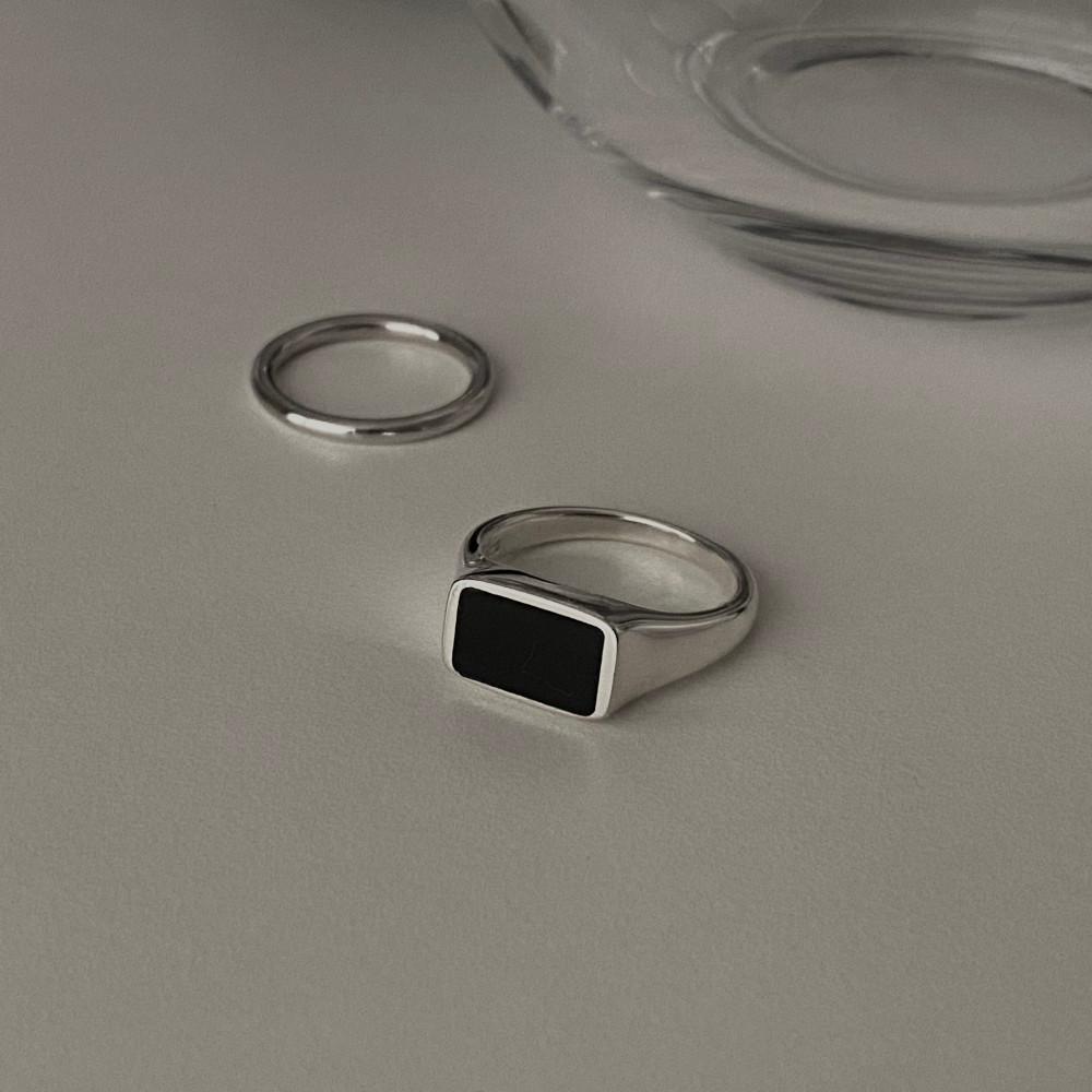 925실버 mio onyx 은반지 : onder