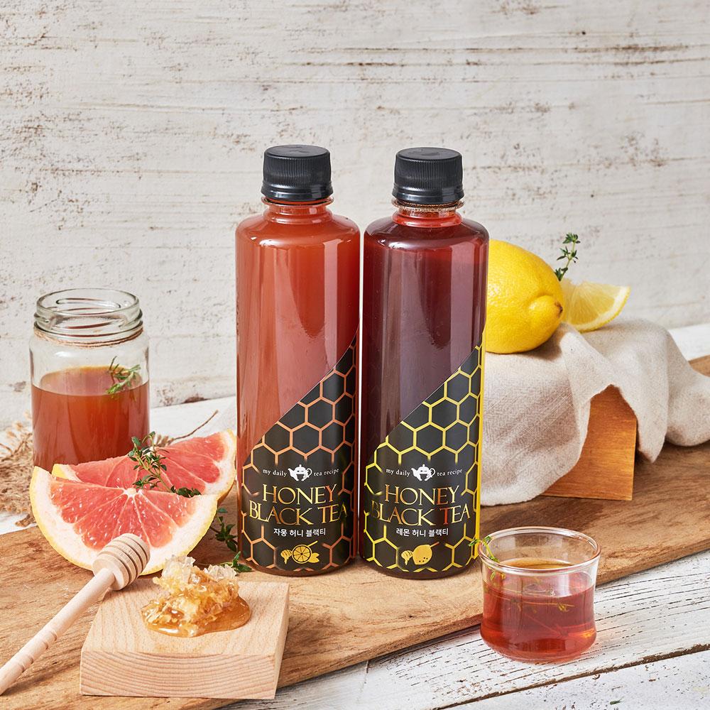 티바인 허니 블랙티 2종 (자몽/레몬) 400ML