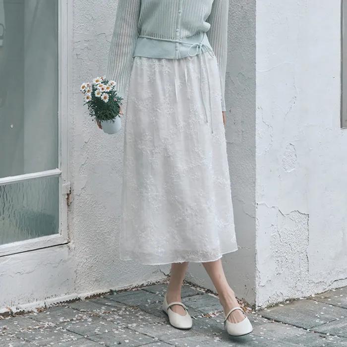 [당일출고] 레이스 레이어드 스커트