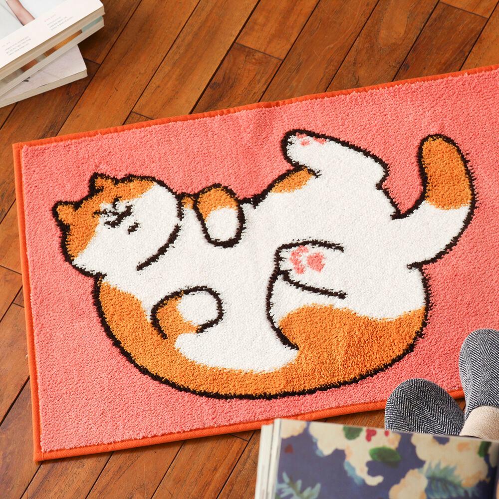 식빵뚱냥 고양이 일러스트 쟈가드 러그 발매트