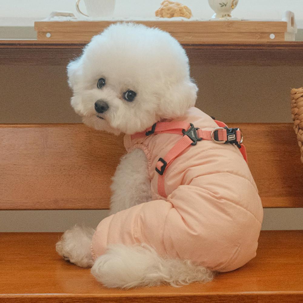 퍼피아 겨울 코튼 올인원 발열 경량 하네스 패딩