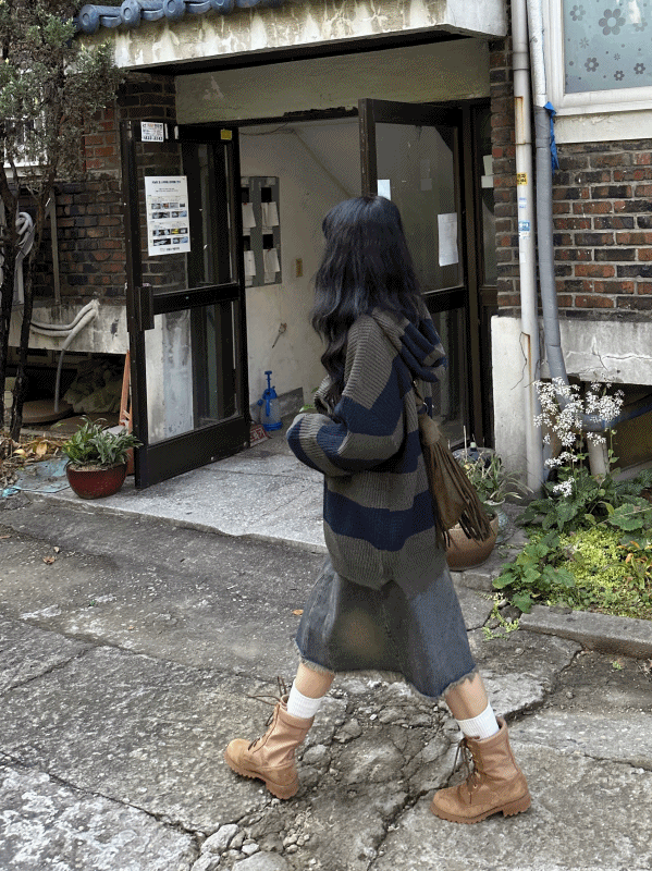 신시 [ootj] Vintage denim midi skirt / 빈티지 데님 5부 미디 스커트