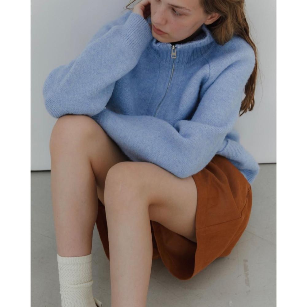 UM 언앤써드 미스테리 하이넥 집업 니트 카라 울 가디건 (4colors)