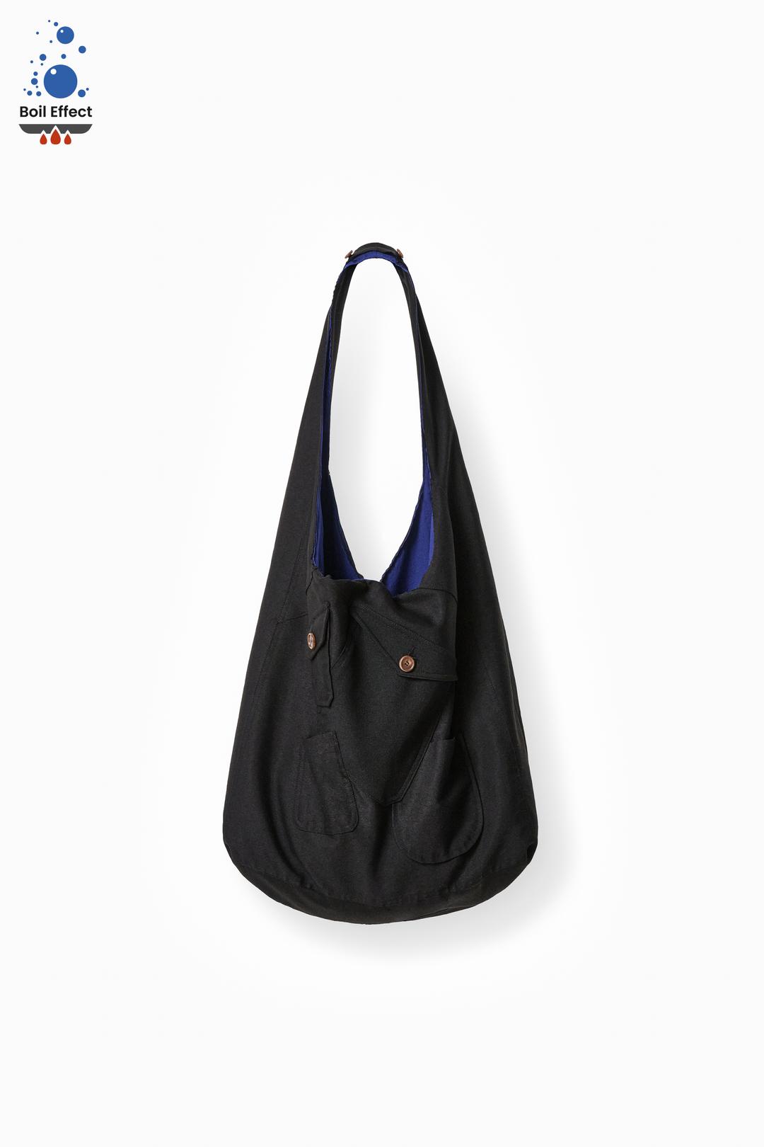SUBSTANCE / BLUE/BLACK BOIL EFFECT MULTI POCKET REVERSIBLE BAG