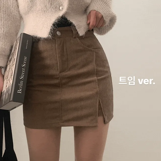 당일발송 ㅣ[최저가!/2가지버전] 겨울향기, 코듀로이 골덴 스커트 - 3color