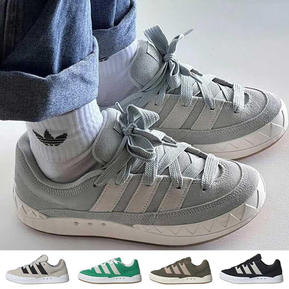 아디다스 아디매틱 코어 블랙 그린 스웨이드 스케이트보딩 보드화 남녀 공용 스니커즈