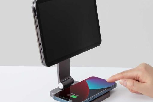 오주주 2in1 아이패드 미니6 마그네틱 거치대 접이식 자석 필기 휴대용