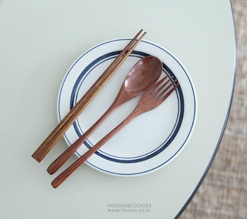 우드 수저+포크 3p세트