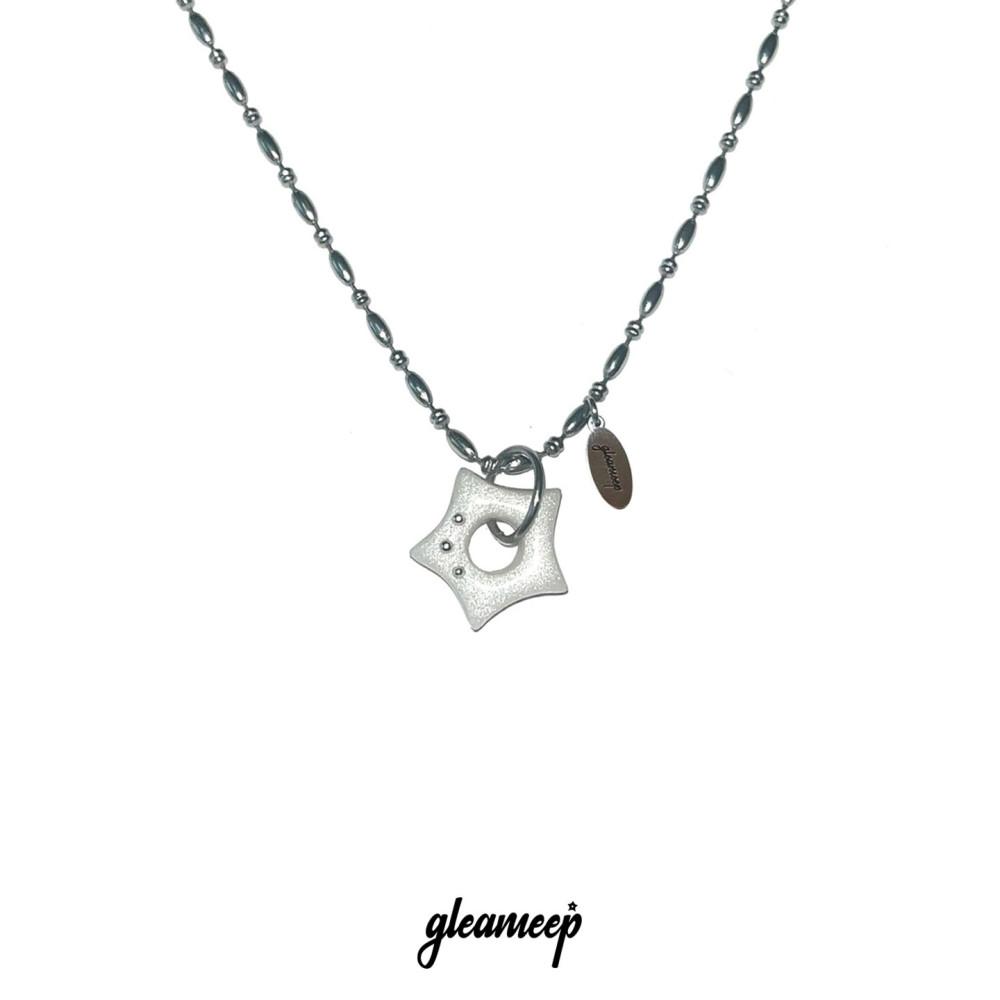 gleaming little star necklace [white pearl]