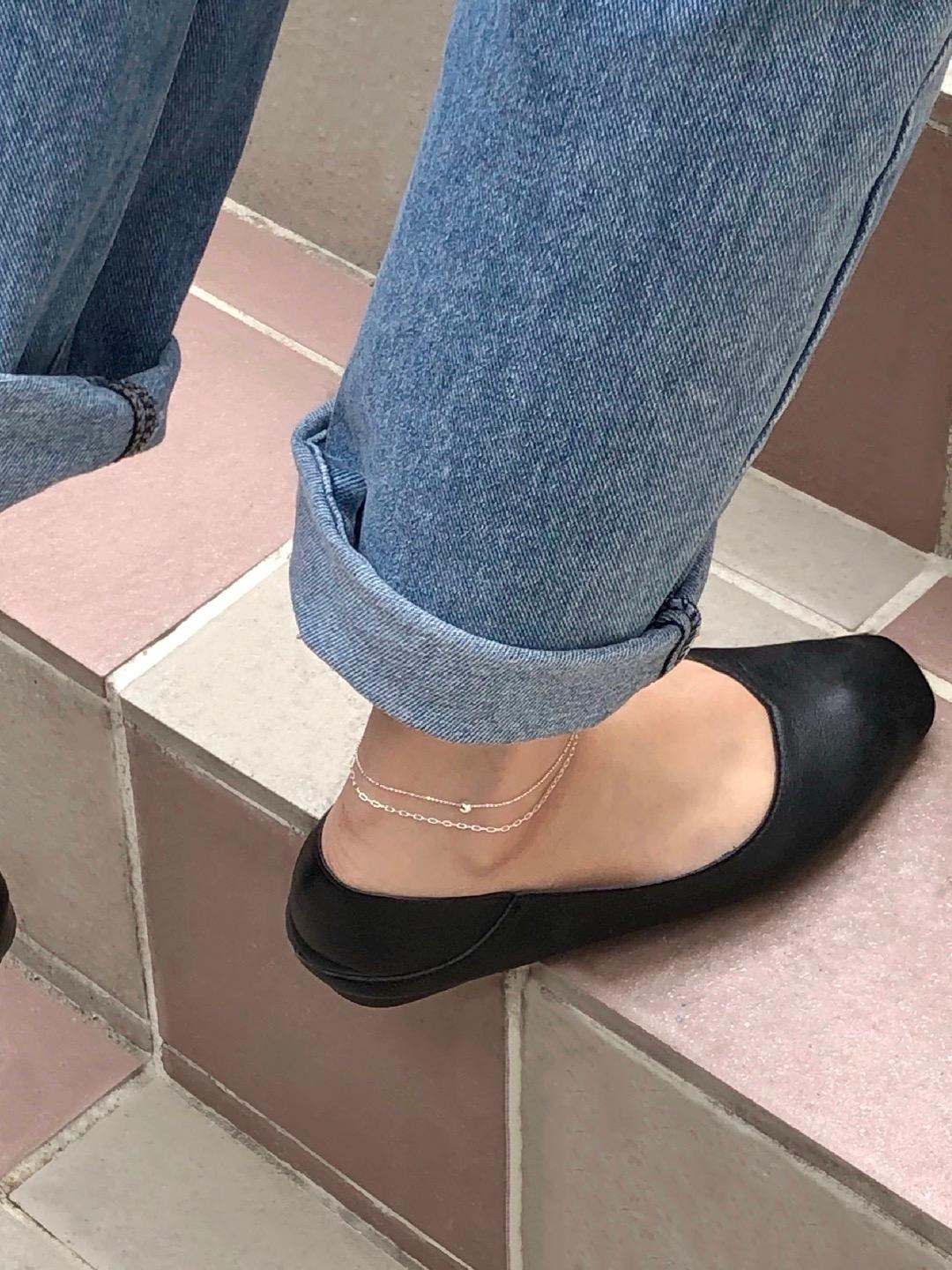 (silver925) Layered anklets