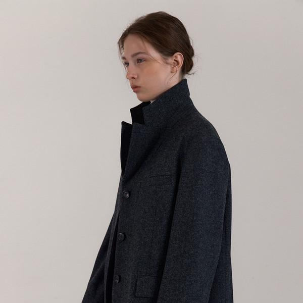 WOOL OVERFIT JACKET (CHARCOAL)