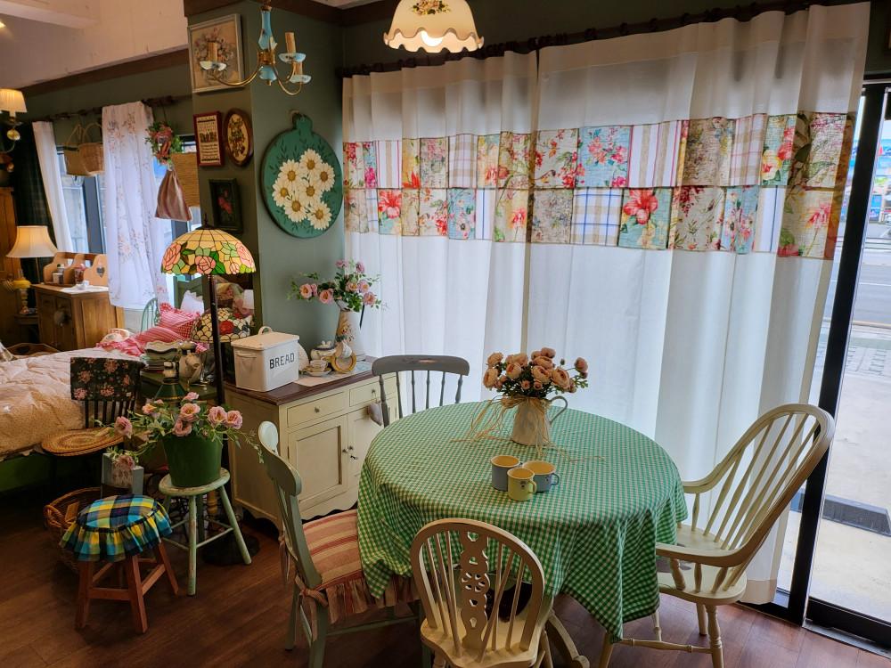 핸드메이드 마리안느 패치 커튼 화이트 거실 주방 커텐 200x230 2장