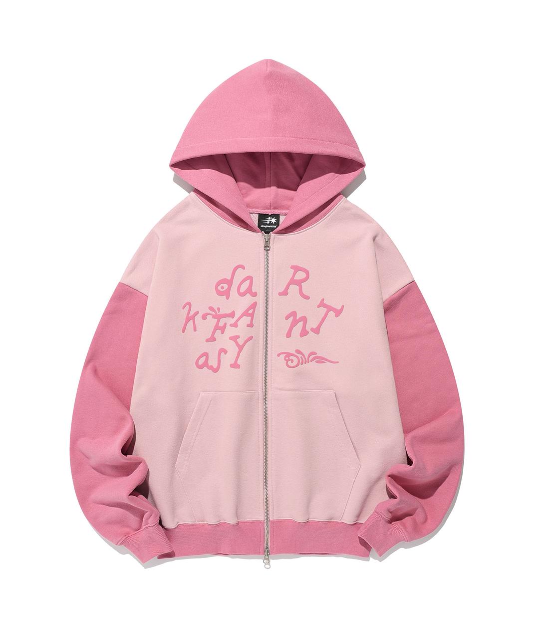 dark fantasy hoodie zip up[pink]