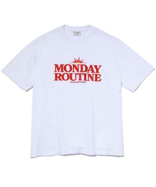 PHYPS® MONDAY ROUTINE STITCH SS WHITE