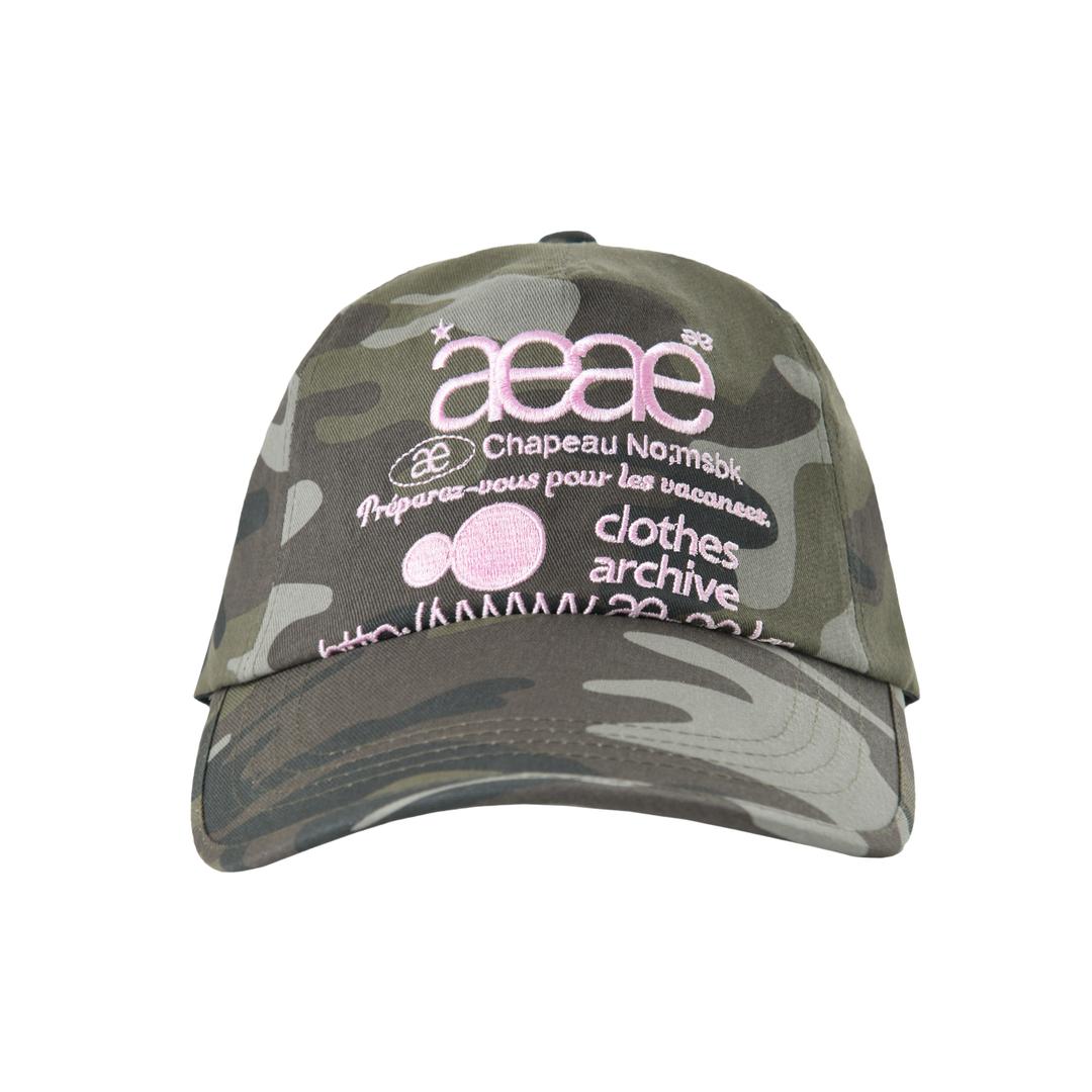 [11/17 발송 예정] WEB LOGO CAMO 5 PANNEL CAP - [GREEN]
