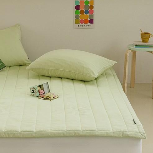 퓨어슬립 모찌 고밀도 먼지없는 누빔패드, 올리브, SS(120 X 2...