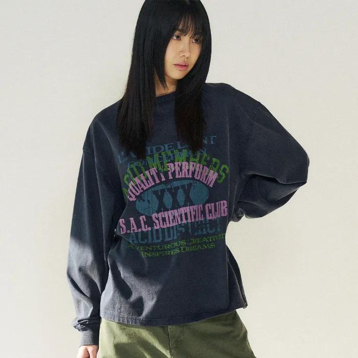 SAC VINTAGE GRAPHIC LONG SLEEVE [NAVY]