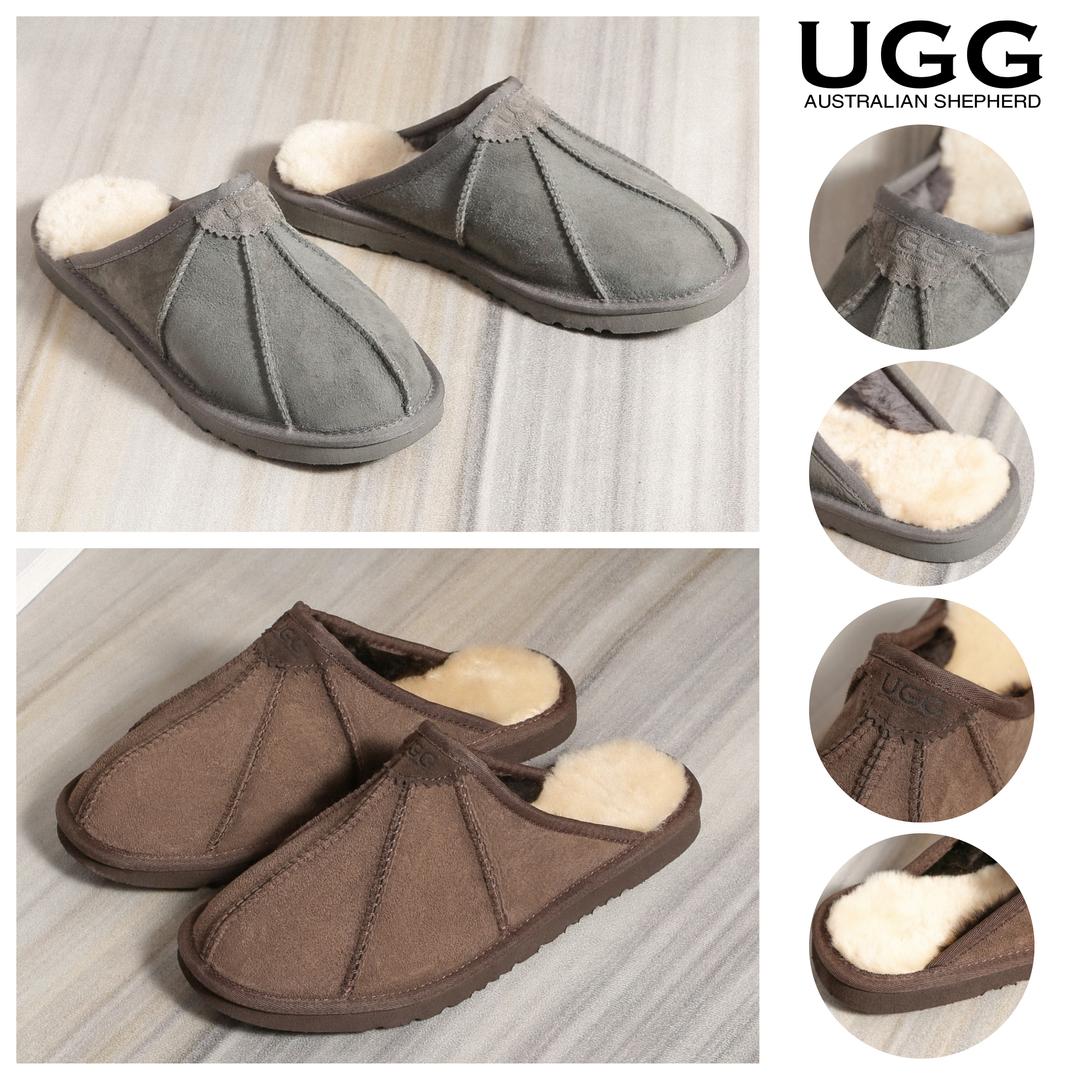 UGG 양털 남성 슬리퍼 호주 에버 라파엘 실내 사무실 어그 초콜릿 그레이 AS2003