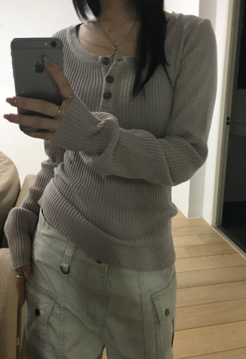 이즈이즈 [ee] Mauve rib Knit