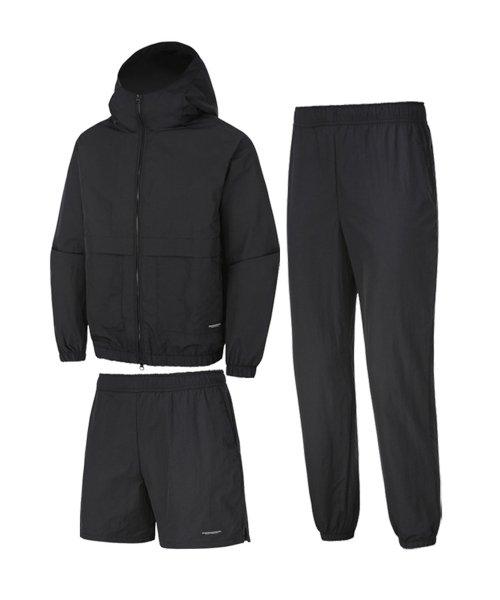 바람막이 쓰리피스 셋업 (BLACK)