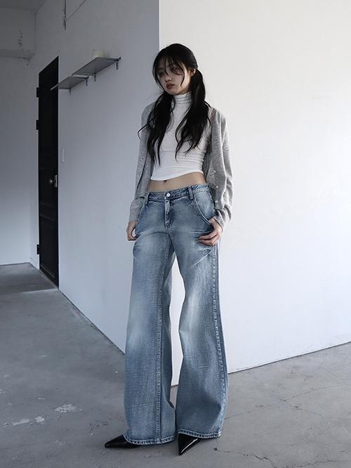 클라따 classic straight denim
