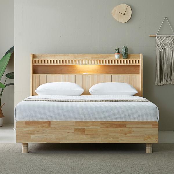 카일 슈퍼싱글 LED 원목 수납 침대 프레임 SS