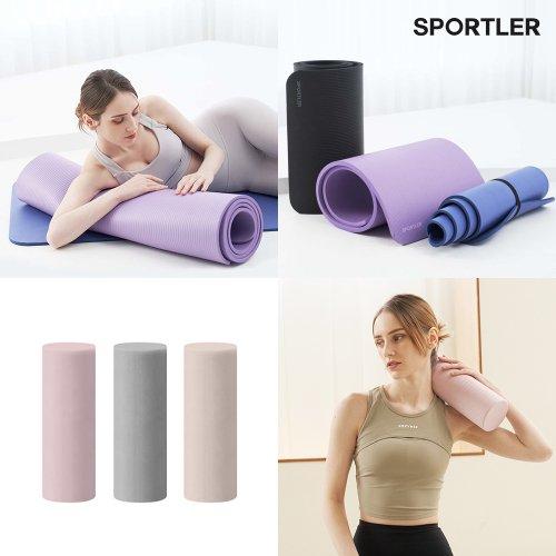 NBR 요가매트 스탠다드 10mm + EVA 폼롤러 33cm 세트