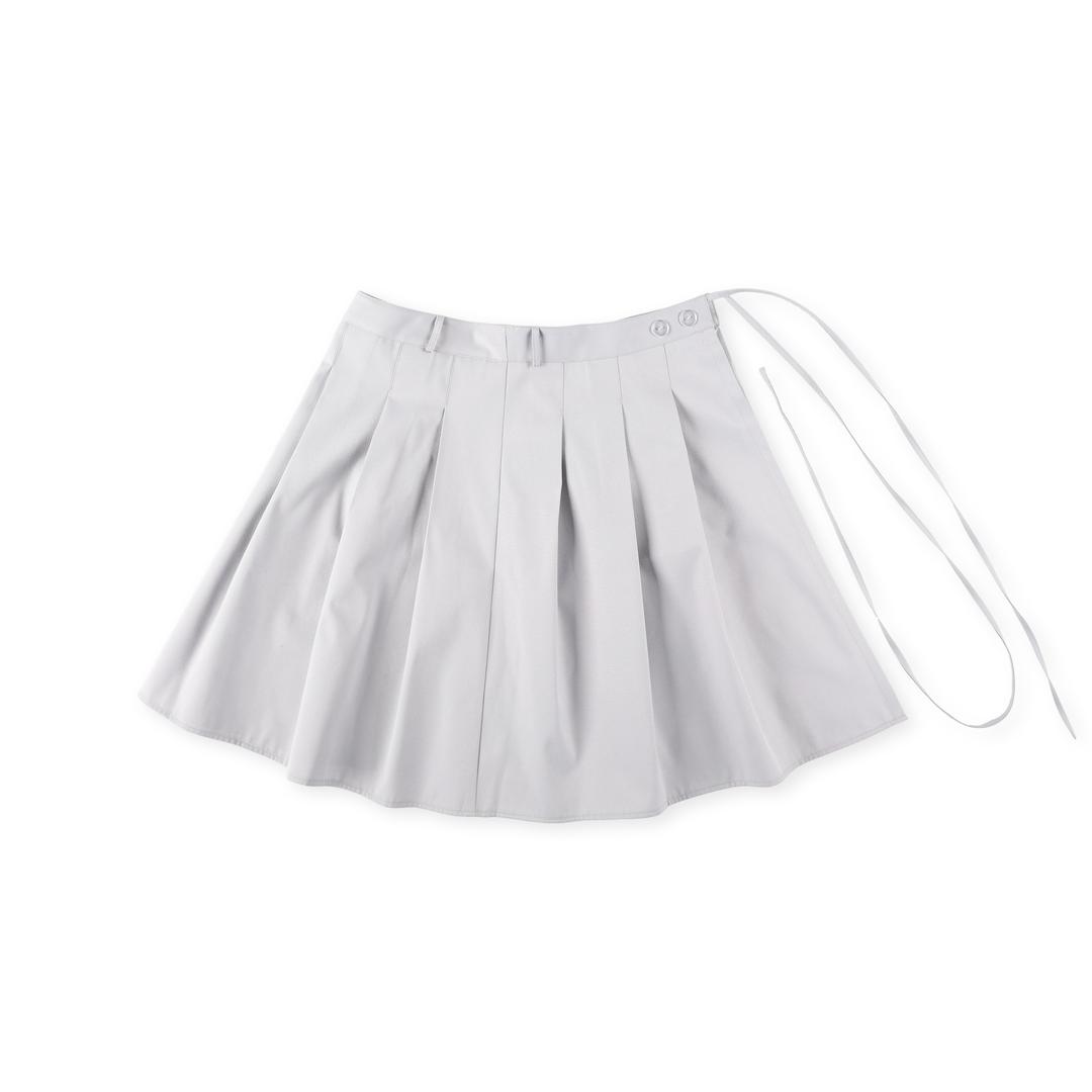 [BB] Pleats Layered Skirt (Gray)