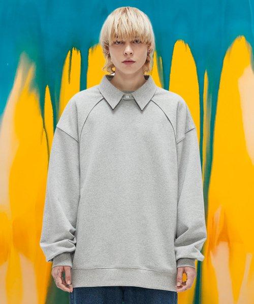 볼레로 아방가르드 맨투맨 멜란지 그레이