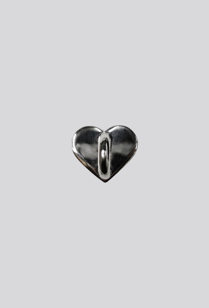heart keychain hook / silver