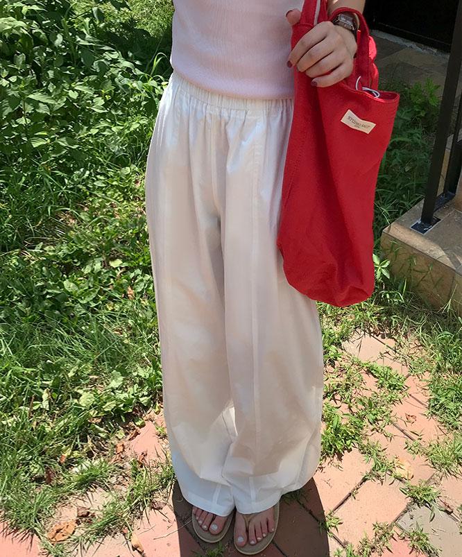 니어웨어 [겨울신상⛄당일발송] 언유즈얼리 쿠스 절개 밴딩 코튼팬츠 (5color)