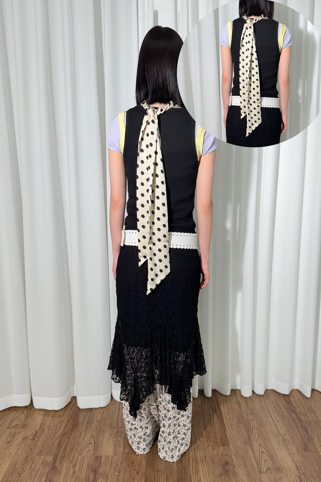 38.Lolli Dot Tie, Cream