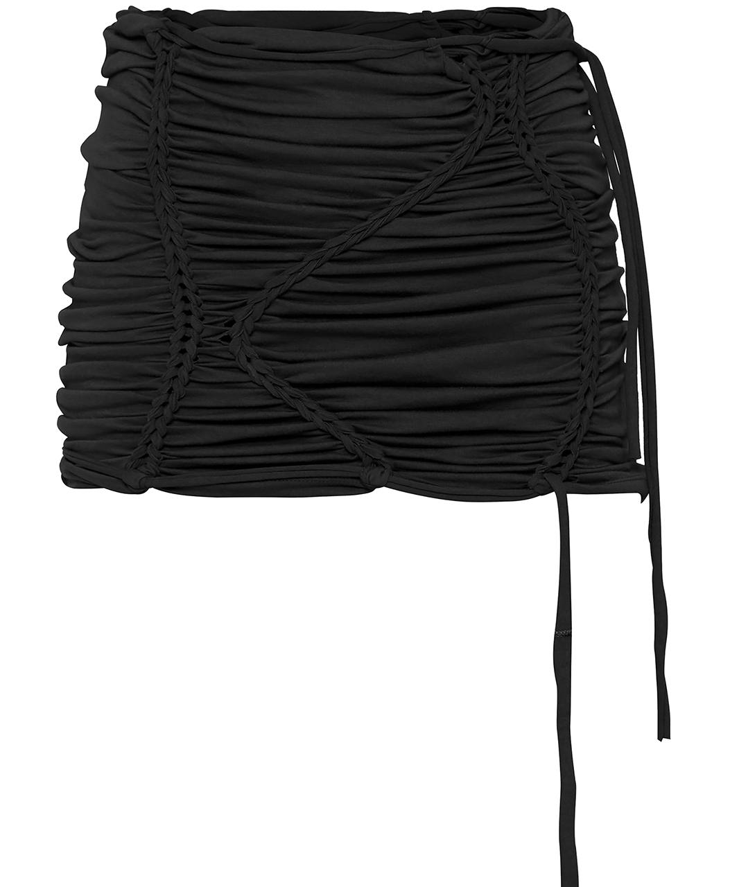 Handmade Twisted Skirt (FL-236_Black)