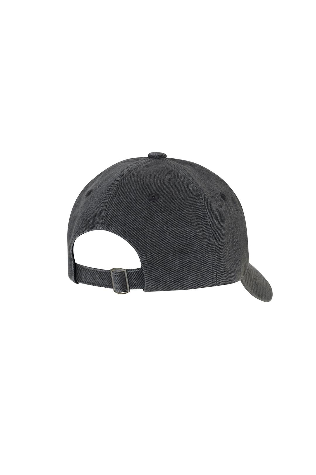 P LOGO WASHED BALL CAP charcoal