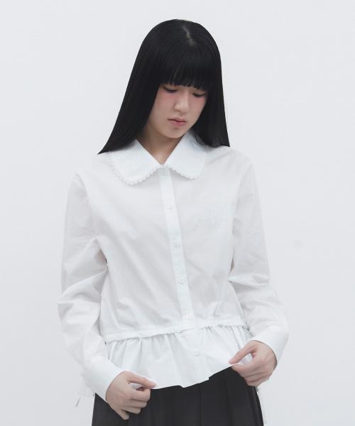 BIG COLLAR EMBLEM SHIRT [WHITE]