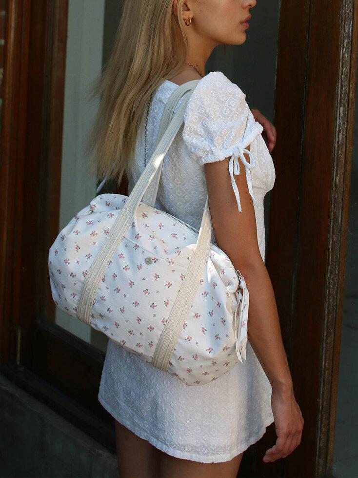 [EXCLUSIVE] Aurora Shirring Duffle Bag_Floral