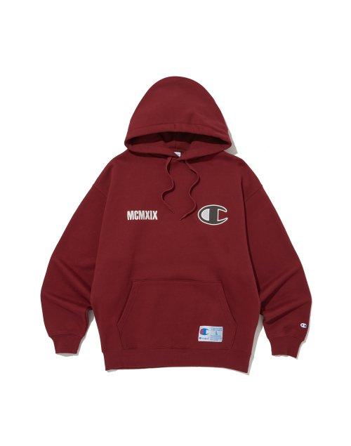 [ASIA] Super Fleece 그래픽 후드스웨트셔츠 (DARK WINE) CKTS3F512D3