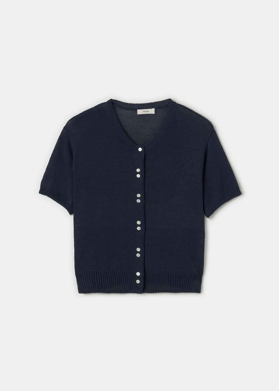 Round Half Cardigan(Navy)