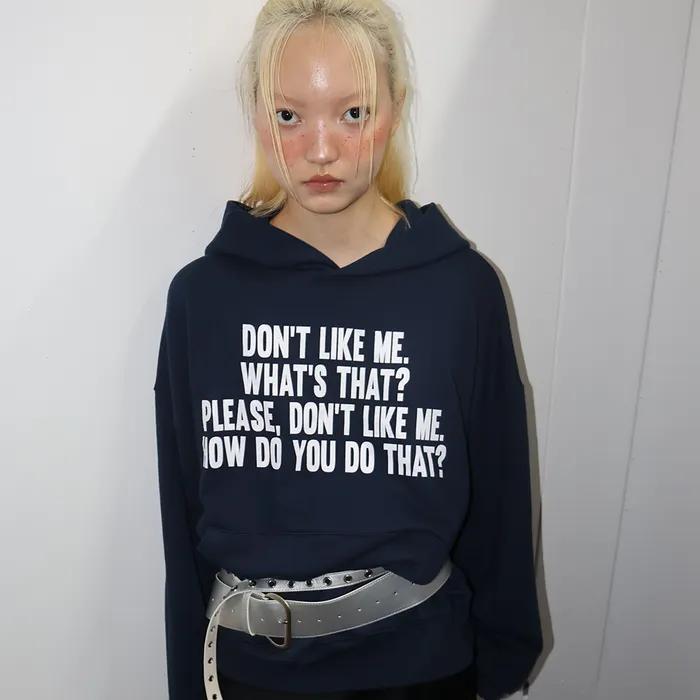 LETTERING HOODIE - NAVY