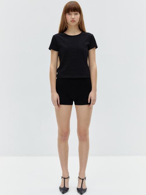 마이크로 니트 쇼츠 블랙
