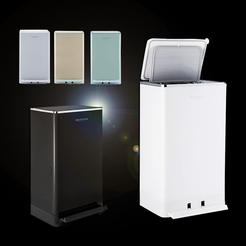 매직캔 휴지통 히포 21L 오토실링 예쁜 페달형 냄새차단 인테리어 기저귀 크롬 쓰레기통