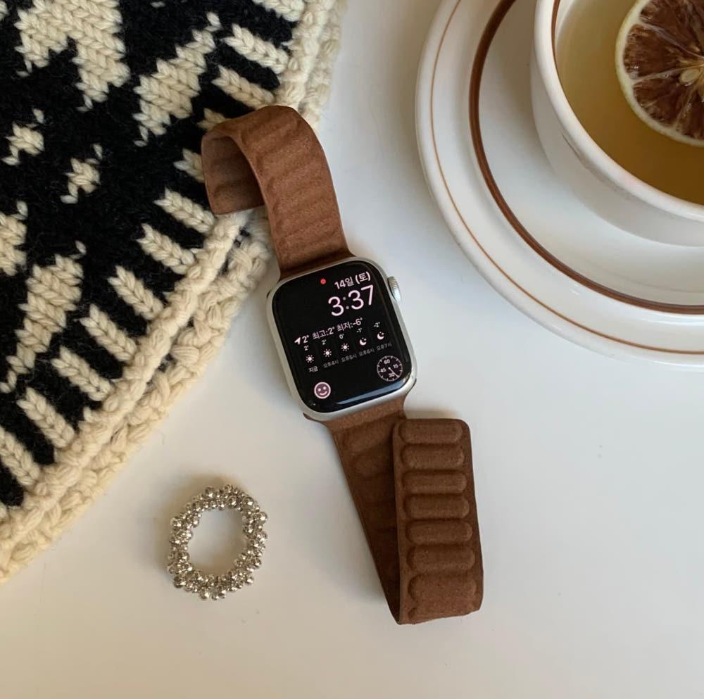 ZB 애플워치 알칸타라자석스트랩 워치스트랩 줄 밴드