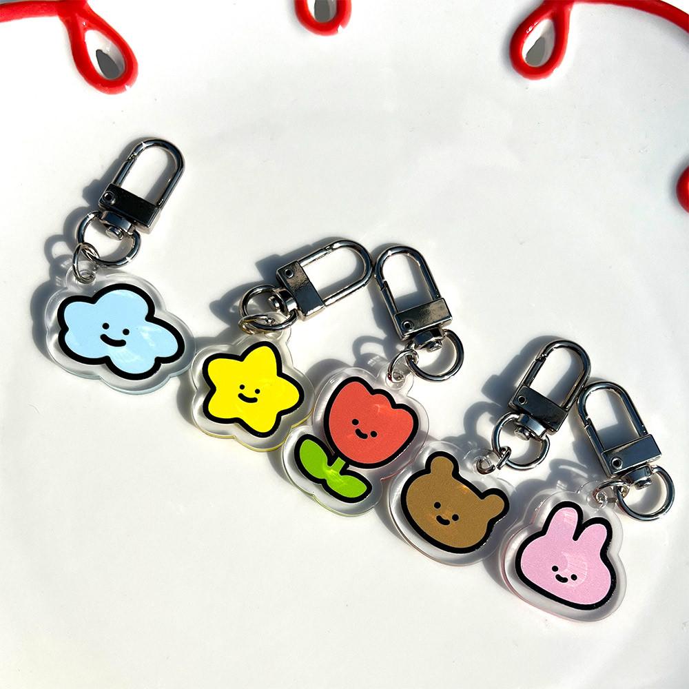 곰돌이 토끼 귀여운 캐릭터 키링 키홀더 아크릴 에어팟 버즈라이브 가방 아크릴참 악세사리