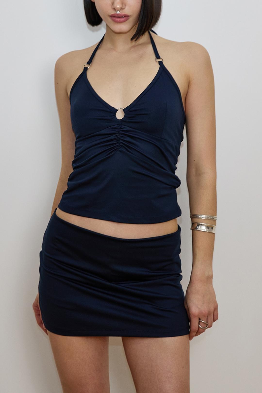 HALTER O-RING TANK TOP (NAVY)