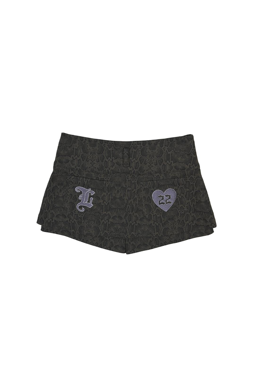 LOW-RISE SKIRT PANTS LEOPARD