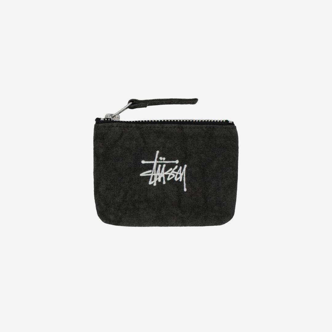Stussy Canvas Coin Pouch Washed Black
