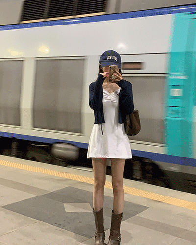 모던로브 [🍁가을신상]모트 레이스 셔링 미니원피스 - 3color 데일리/러블리/데이트룩/레이어드/코튼원피스/민소매