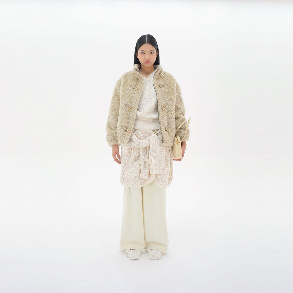 Eco Fur Jumper_Beige